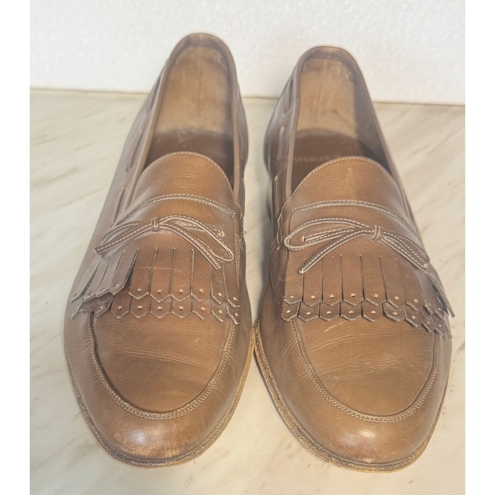 Bally of Switzerland Spencer II Brown Leather Kiltie Fringe Loafers Mens